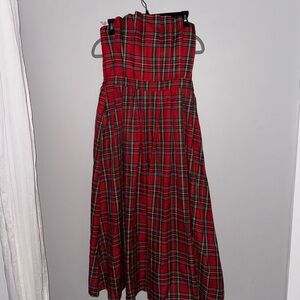Entro Red Plaid Dress